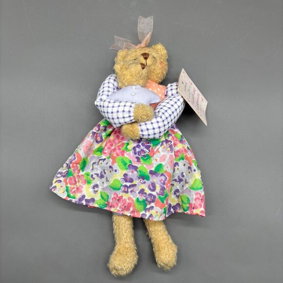 Hallmark Hyacinth and Cuddlesworth Plush Bear Floral Dress 13" Stuffed Toy Doll - Picture 2 of 7
